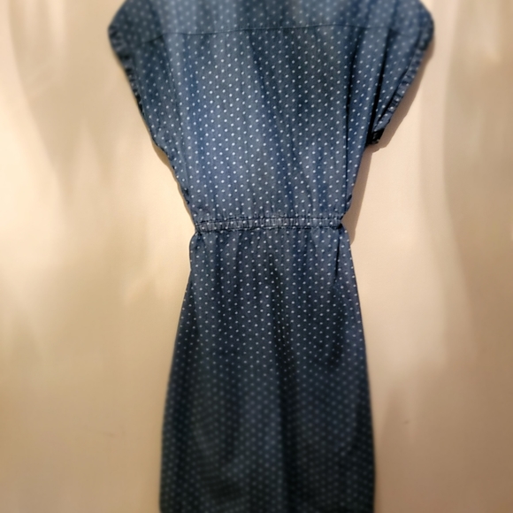 Old Navy Summer Mini Dress, Casual, Size XS, Color:Jeans Blue/ White dots. - Picture 3 of 6